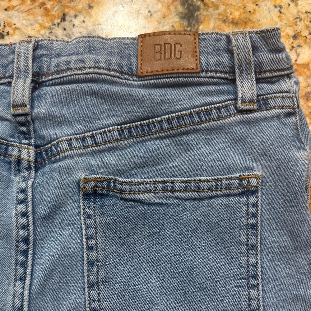 BDG Light Blue Denim Jeans with Branded Leather Patch